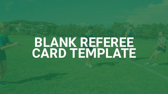 Blank Referee Card Template