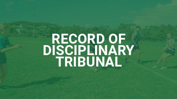 Record of Disciplinary Tribunal